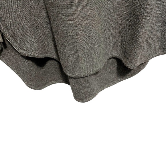 Michael Kors Women's Sweater Gray Size Small Zip Accent -hem Scoop Neck - Picture 7 of 11